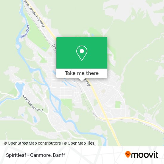 Spiritleaf - Canmore map