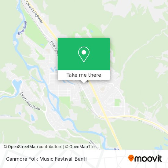 Canmore Folk Music Festival map