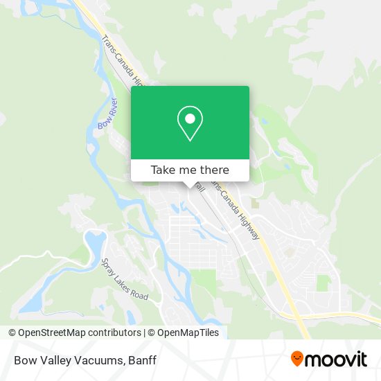 Bow Valley Vacuums map