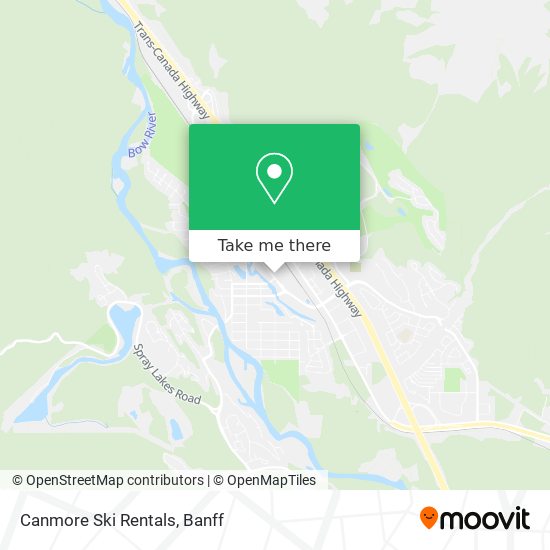Canmore Ski Rentals map