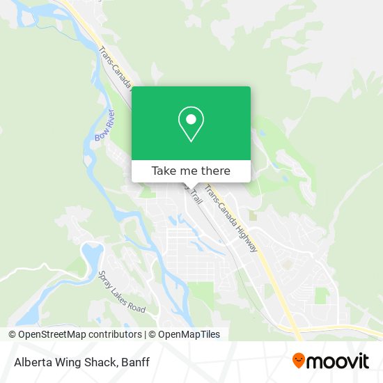 Alberta Wing Shack map