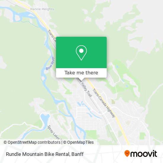 Rundle Mountain Bike Rental map