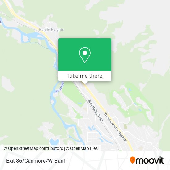 Exit 86/Canmore/W map