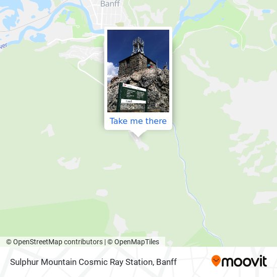 Sulphur Mountain Cosmic Ray Station map