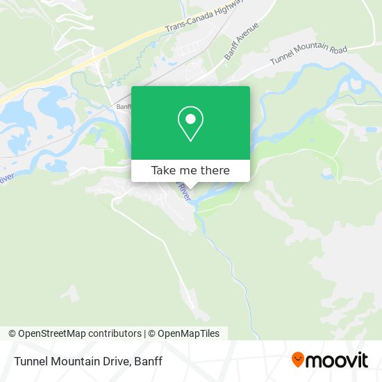 Tunnel Mountain Drive map