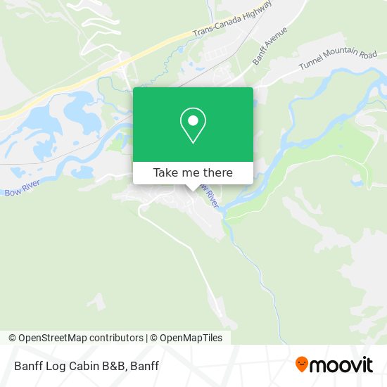 Banff Log Cabin B&B map
