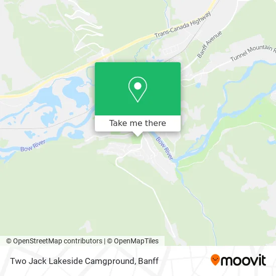 Two Jack Lakeside Camgpround map
