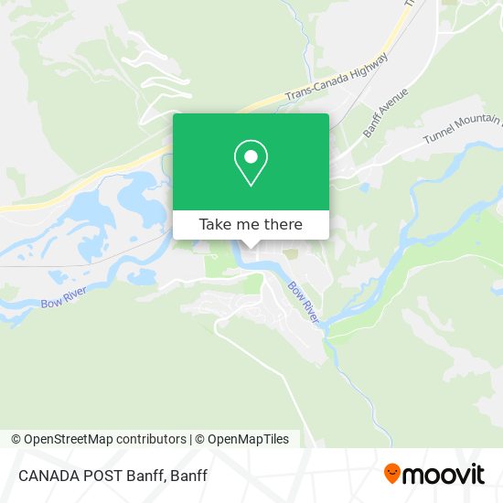 CANADA POST Banff map
