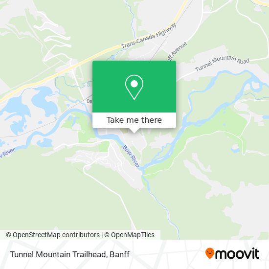 Tunnel Mountain Trailhead map