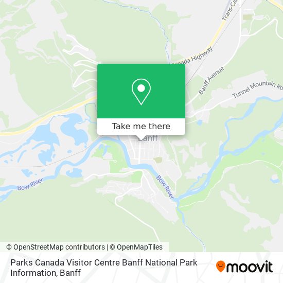 Parks Canada Visitor Centre Banff National Park Information plan