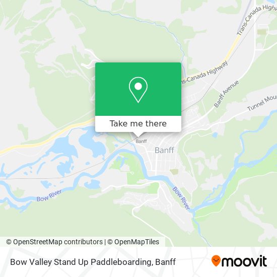 Bow Valley Stand Up Paddleboarding map