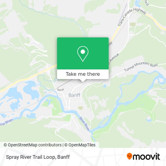 Spray River Trail Loop map