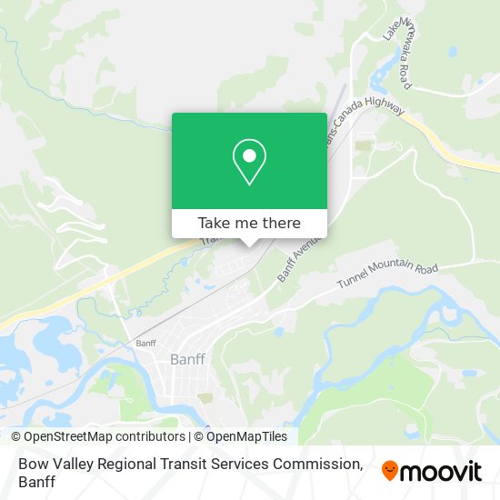 Bow Valley Regional Transit Services Commission map
