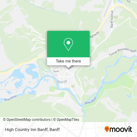 High Country Inn Banff map