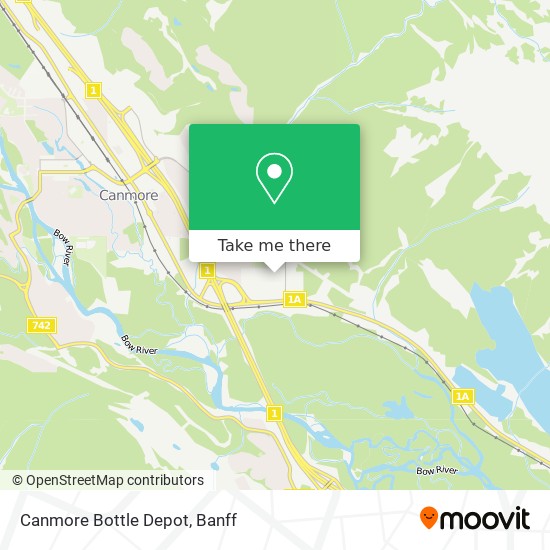 Canmore Bottle Depot map