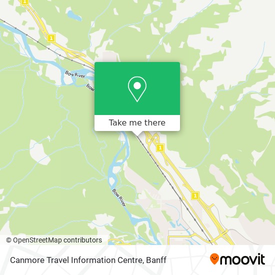 Canmore Travel Information Centre map