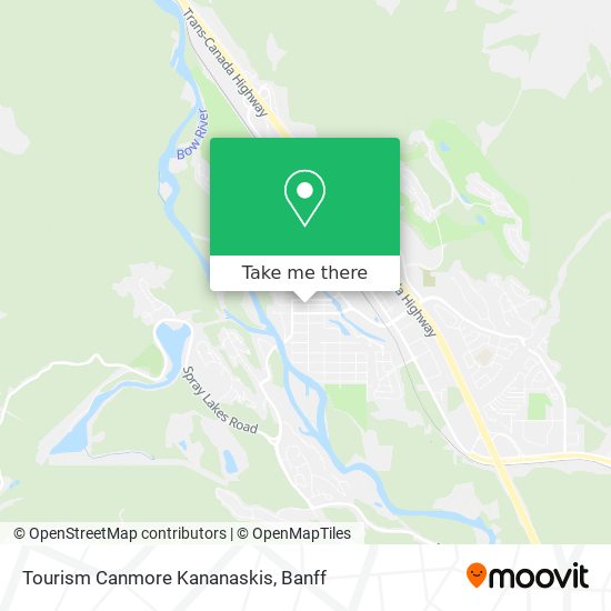 Tourism Canmore Kananaskis map