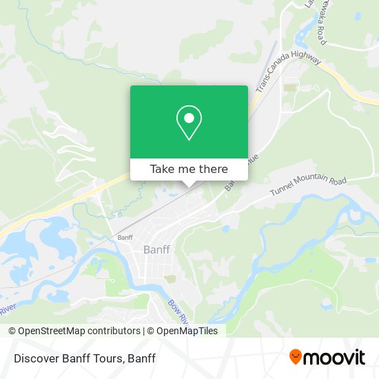 Discover Banff Tours map