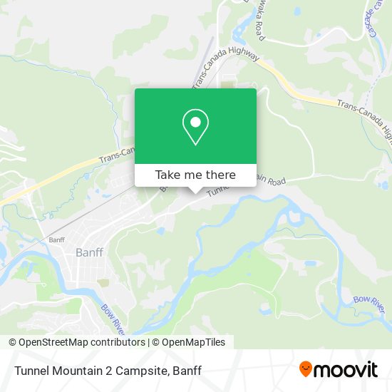 Tunnel Mountain 2 Campsite map