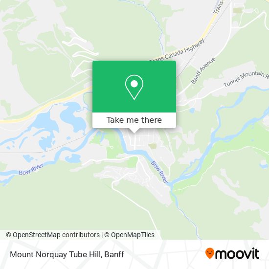 Mount Norquay Tube Hill map