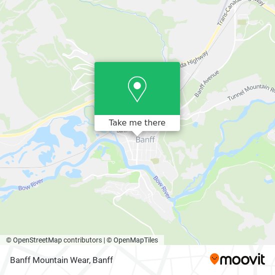 Banff Mountain Wear map