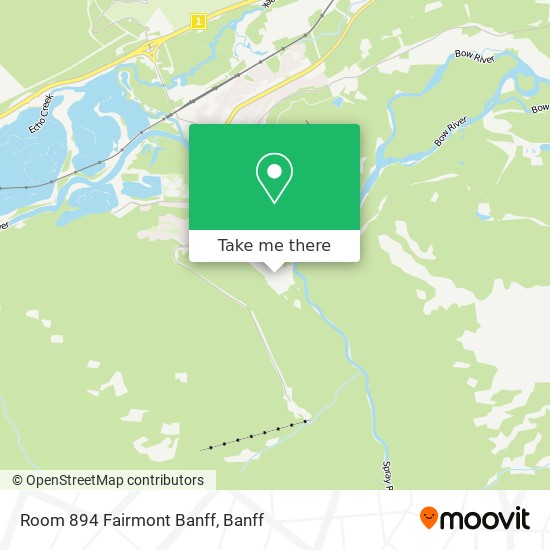 Room 894 Fairmont Banff map