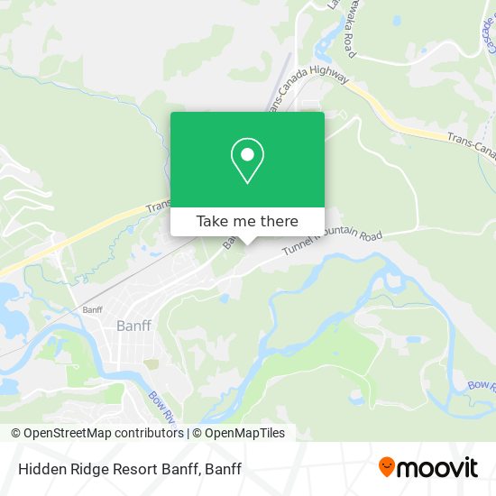 Hidden Ridge Resort Banff map