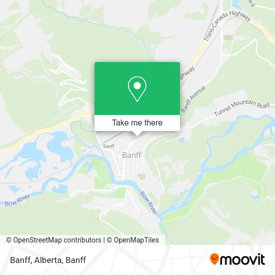 Banff, Alberta map