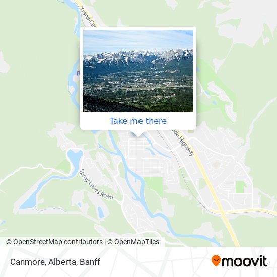 Canmore, Alberta map
