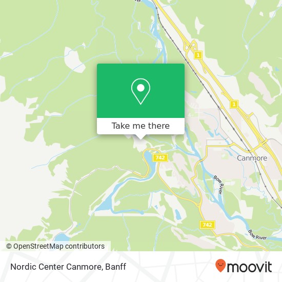 Nordic Center Canmore map