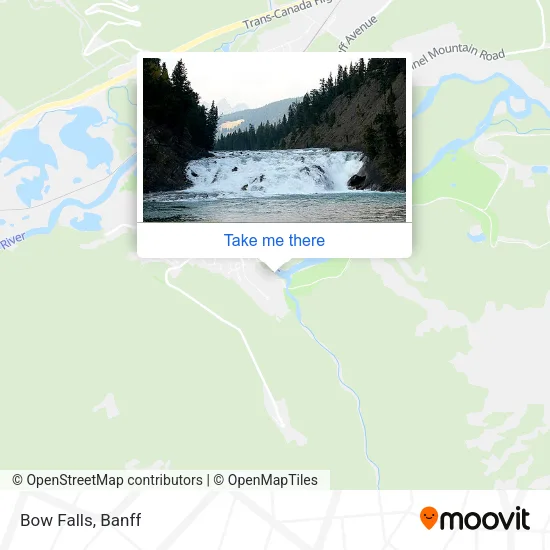 Bow Falls map