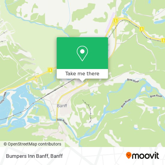 Bumpers Inn Banff map