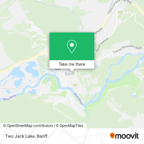 Two Jack Lake map