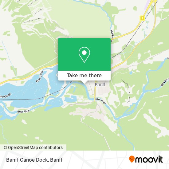Banff Canoe Dock map