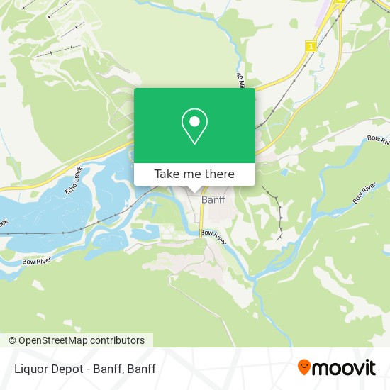 Liquor Depot - Banff map