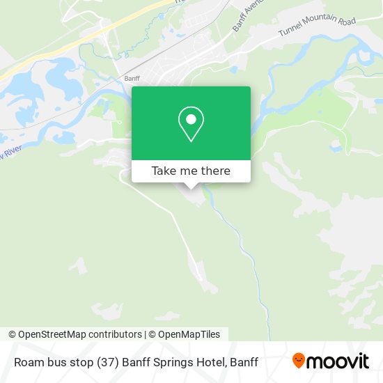 Roam bus stop (37) Banff Springs Hotel map