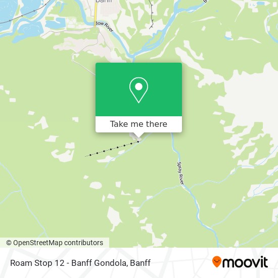 Roam Stop 12 - Banff Gondola map