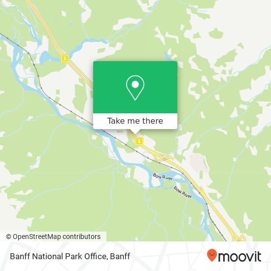 Banff National Park Office map
