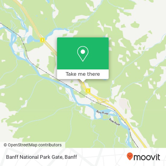 Banff National Park Gate map