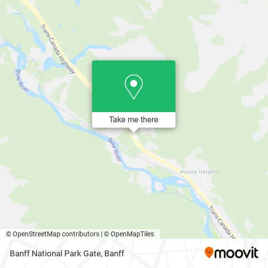 Banff National Park Gate map