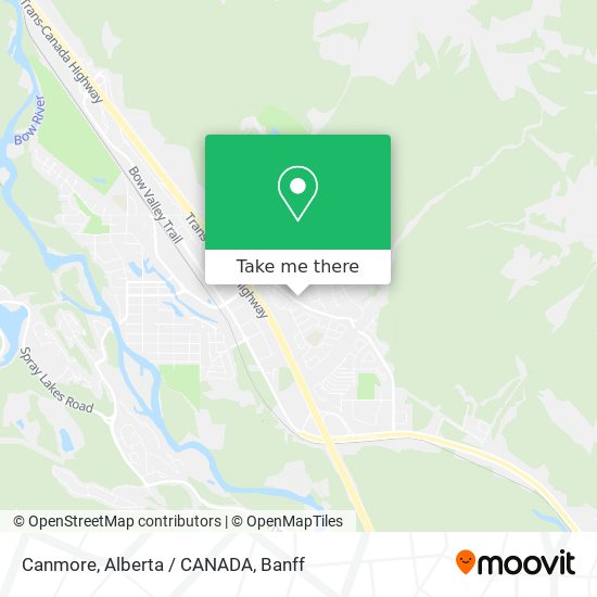 Canmore, Alberta / CANADA map