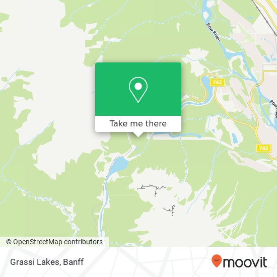 Grassi Lakes map