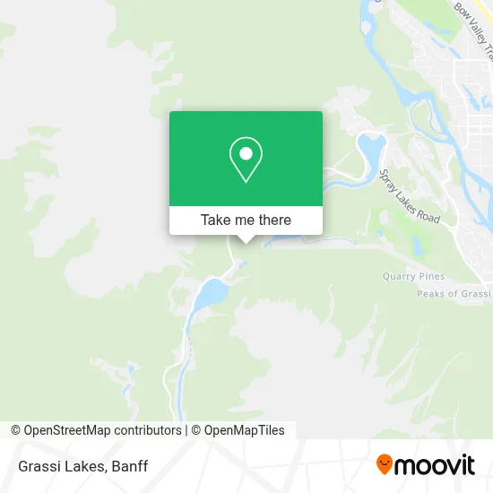Grassi Lakes map