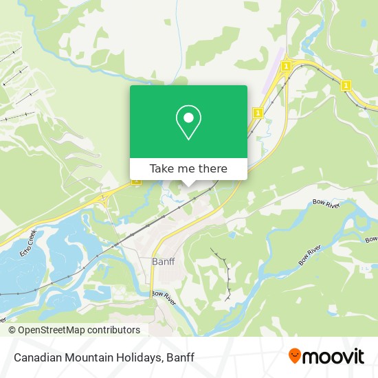 Canadian Mountain Holidays map
