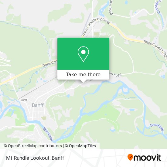 Mt Rundle Lookout map
