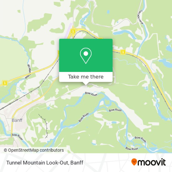 Tunnel Mountain Look-Out map