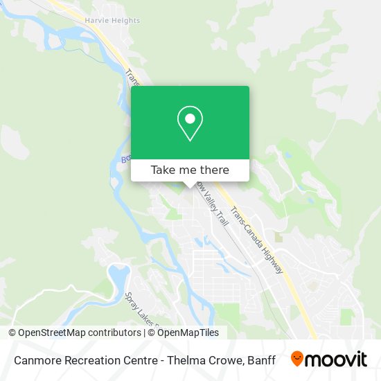 Canmore Recreation Centre - Thelma Crowe map