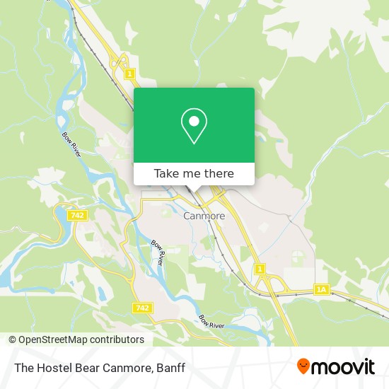 The Hostel Bear Canmore map