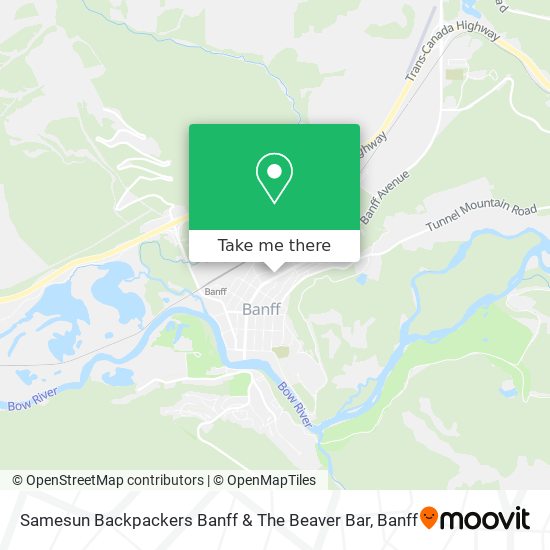 Samesun Backpackers Banff & The Beaver Bar map