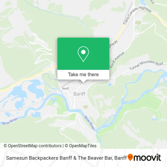Samesun Backpackers Banff & The Beaver Bar map